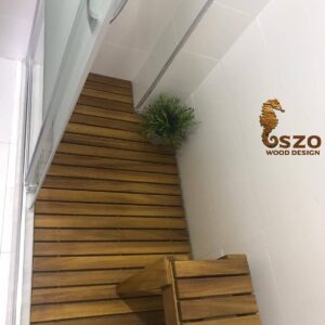 Duş banyo içi ahşap kaplama ızgara deck