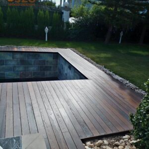 Havuz etrafı thermo wood dişbudak deck