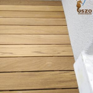 Teak decking outside floor