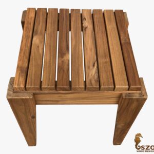 teak ahşap tabure 30x30cm