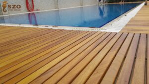 Havuz Kenarı Katlanabilir Ahşap Rulo Deck