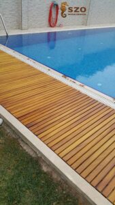 Havuz Kenarı Katlanabilir Ahşap Rulo Deck