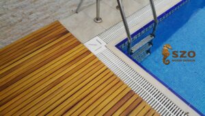 Havuz Kenarı Katlanabilir Ahşap Rulo Deck