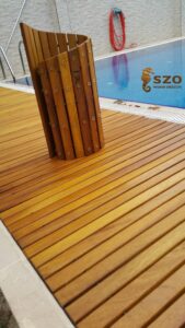 Havuz Kenarı Katlanabilir Ahşap Rulo Deck
