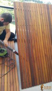 Teak Ahşap Katlanabilir Rulo Deck Balkon