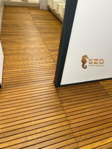 Ahşap iroko Rulo Deck Abdesthane