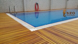 Havuz Kenarı Katlanabilir Ahşap Rulo Deck